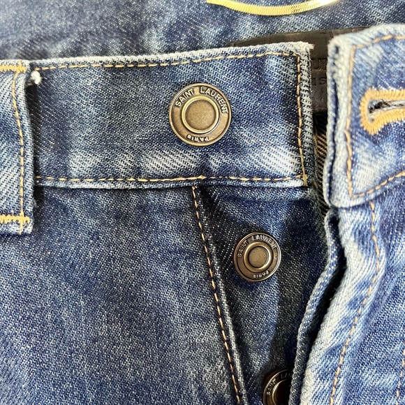 Saint Laurent High Rise Slim Fit Jeans - Picture 4 of 10
